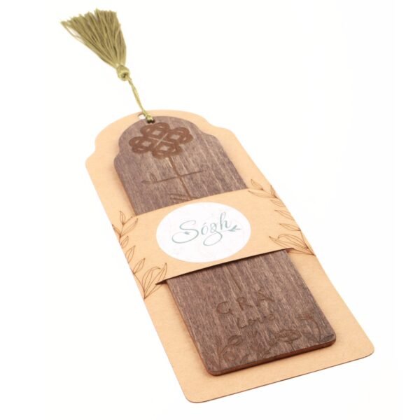 Grá | Wooden Bookmark with Ogham Script - Image 5