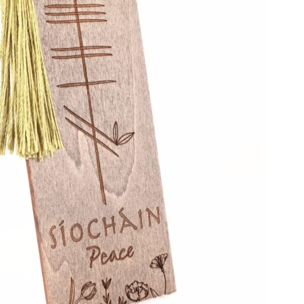 Síocháin | Wooden Bookmark with Ogham Script - Image 3