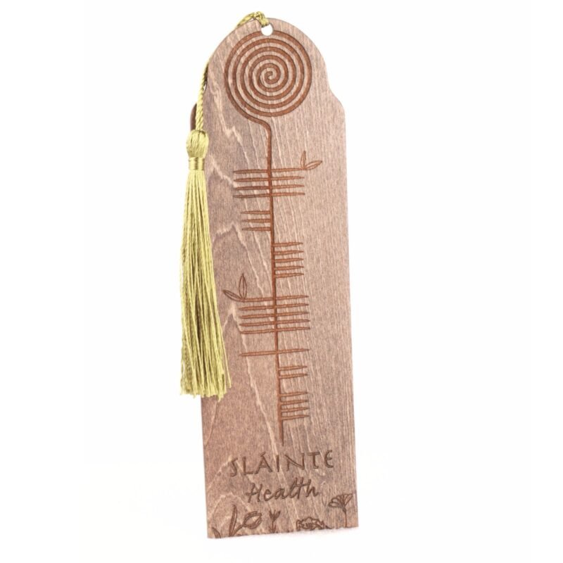 Sláinte | Wooden Bookmark with Ogham Script