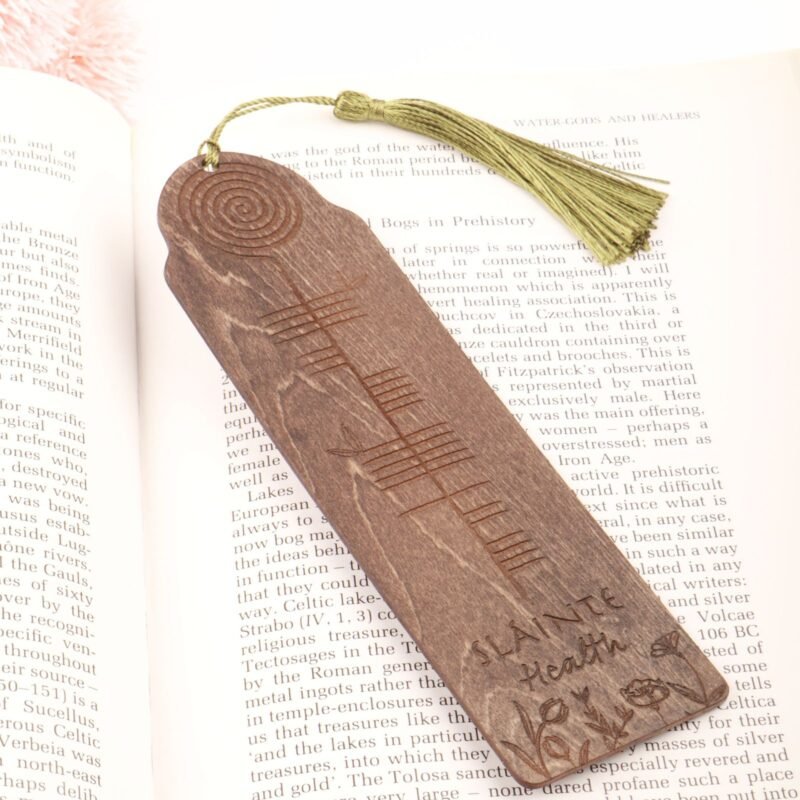 Sláinte | Wooden Bookmark with Ogham Script