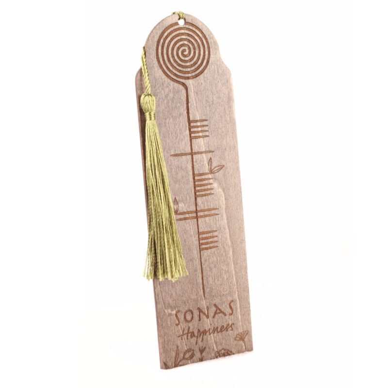 Sonas | Wooden Bookmark with Ogham Script