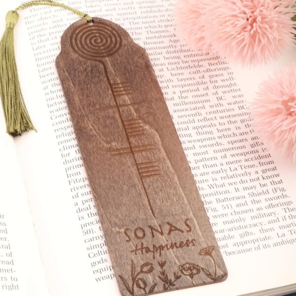 Sonas | Wooden Bookmark with Ogham Script