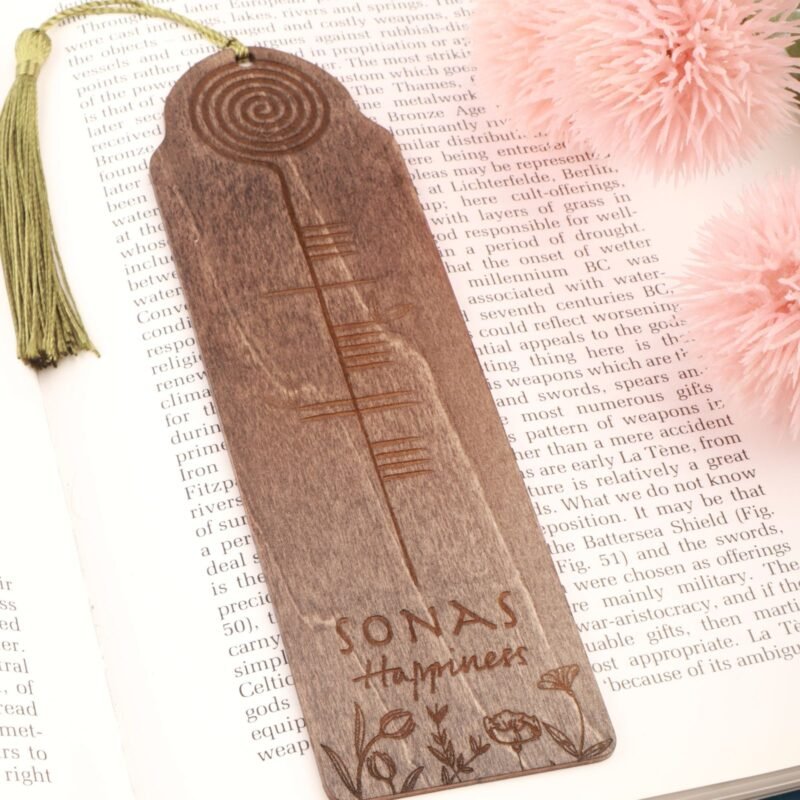 Sonas | Wooden Bookmark with Ogham Script